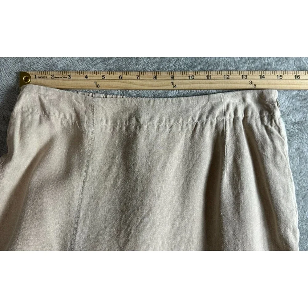 Oska Linen Maxi Skirt Size 2 (30 in Waist) Tan Minimalist Old Money Coastal Chic - Picture 3 of 8